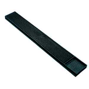 24" x 3-1/4" Bar Mat, Rubber Black