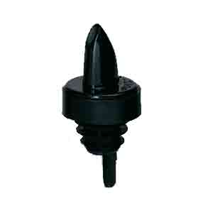 Liquid Pourer with Poly-Kork, Smoke with Black Collar
