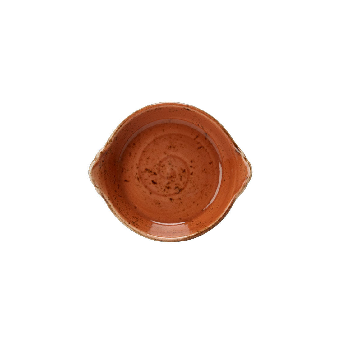 Round Earred Dish L 8.5" W 7.5" (27.5 Oz) Craft Terracott