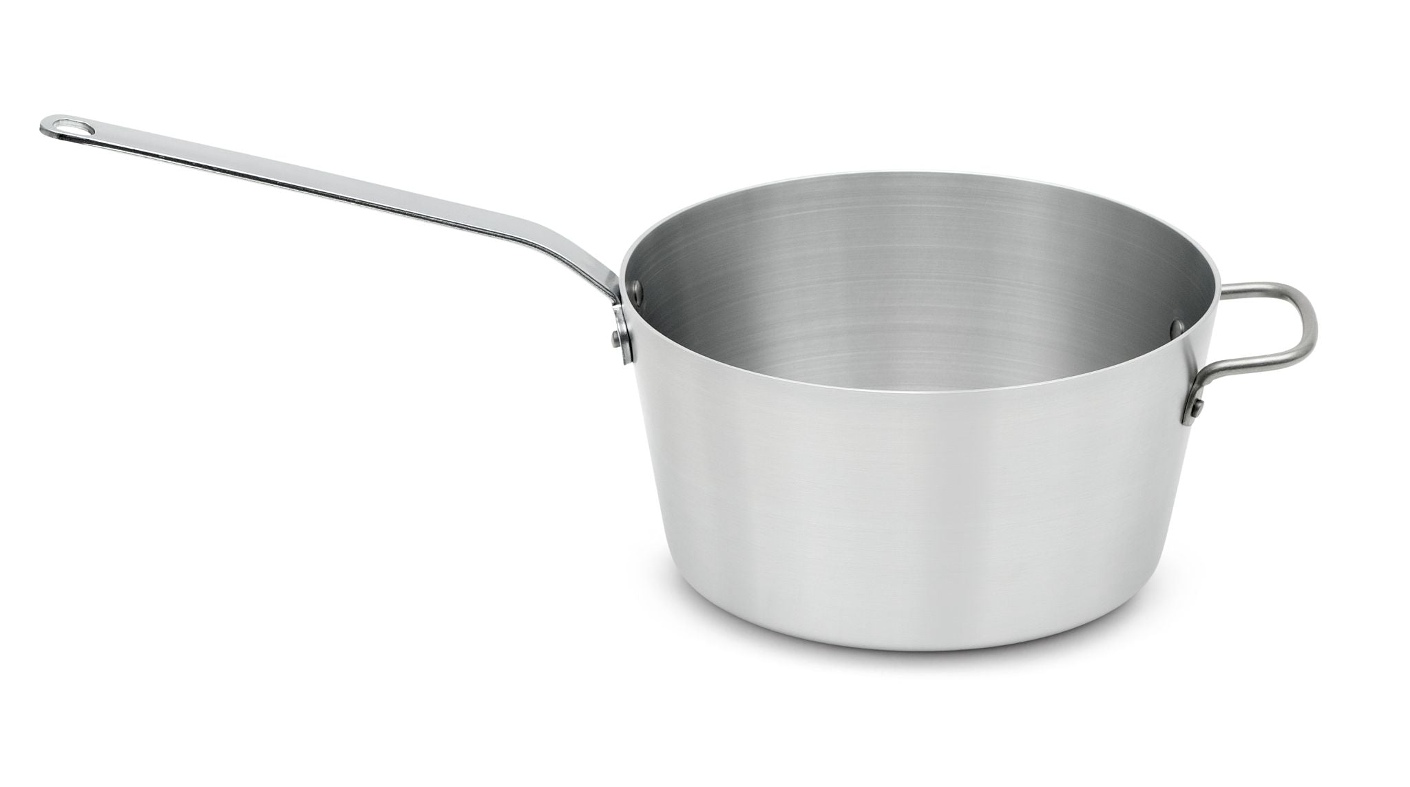 7-Quart Wear-Ever® Tapered Aluminum Saucepan with Natural Finish and Plated Handle