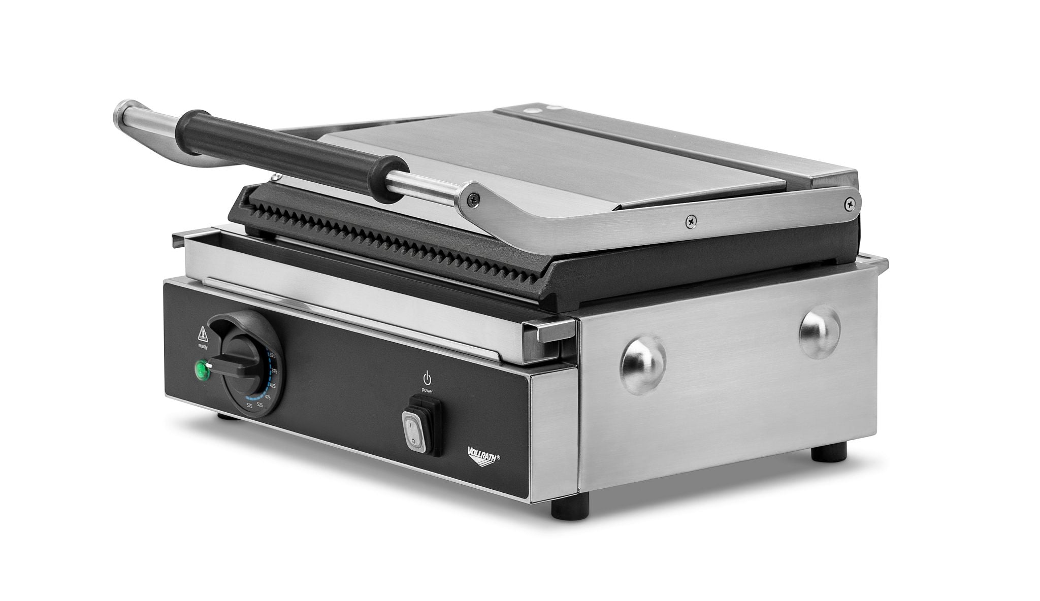 120-Volt Single Panini Sandwich Grill with Cast-Iron Grooved Plates and Nema 5-20p Plug
