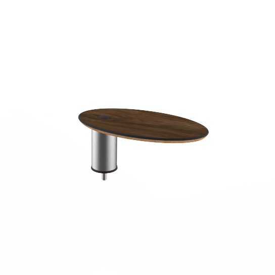 Small Oval Low Display Shelf L 16.0" W 8.0" Modular