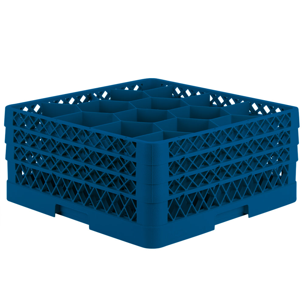 Traex® Full-Size Rack Max® Compartment Racks with three extenders in Royal Blue