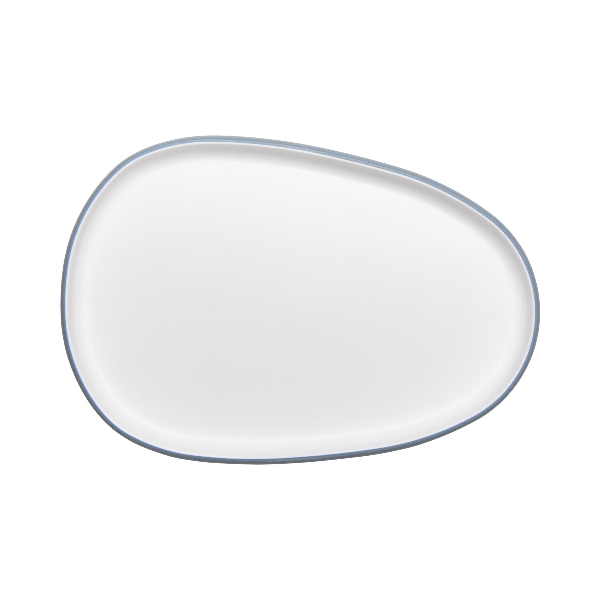 Cheforward Hatch 12.7" Oblong Melamine Platter, Touch of Honey/Bluejay