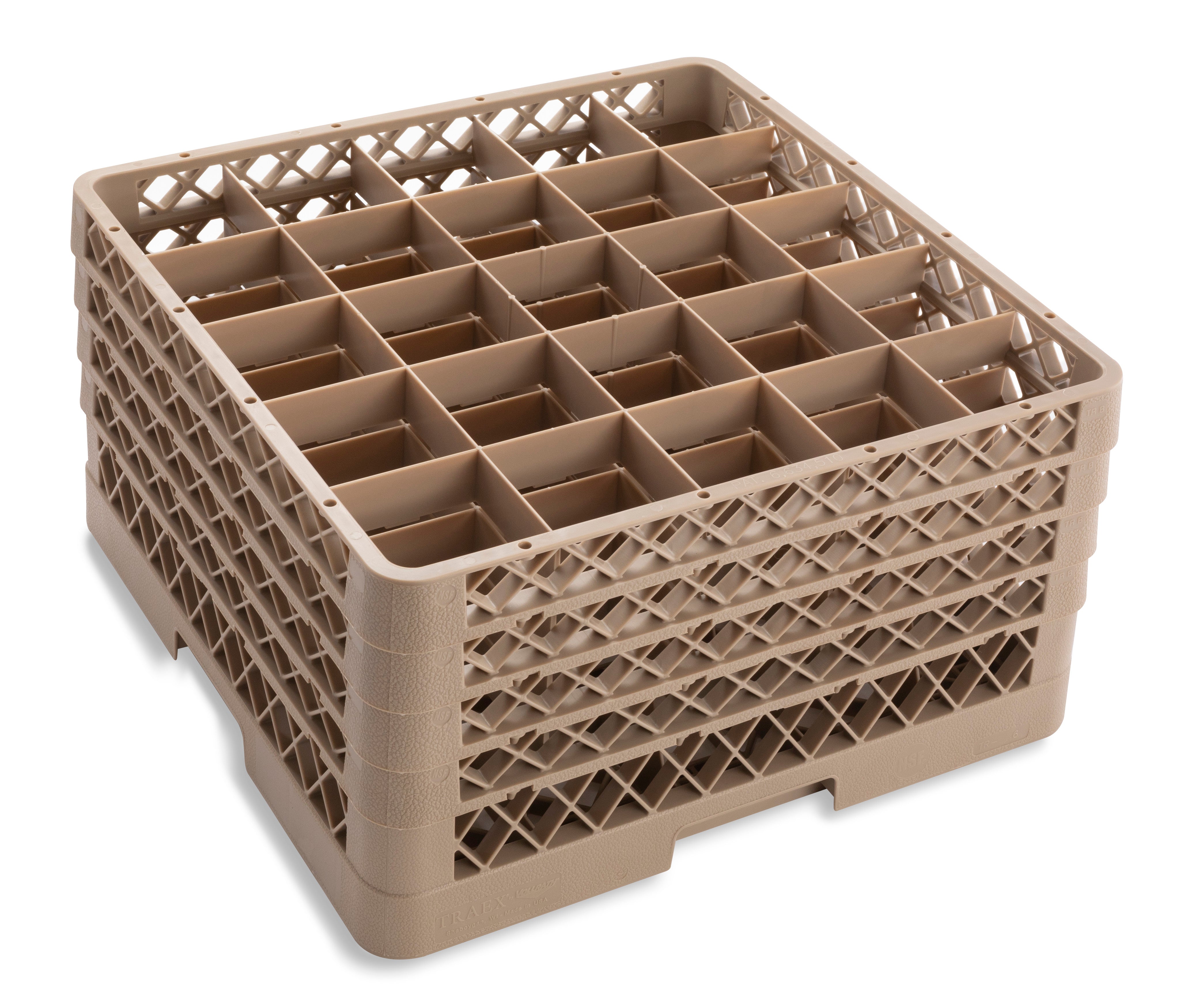 Traex® full-size square 25 compartment rack