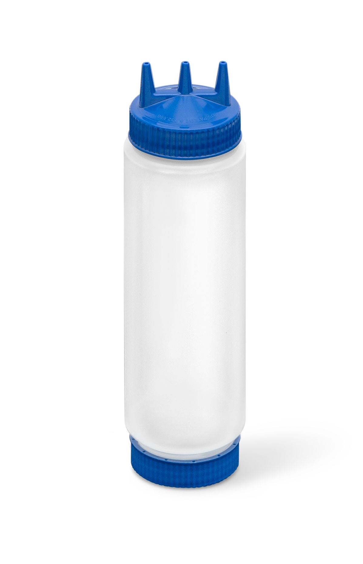 24 oz. Traex® Fifo Clear Squeeze Dispenser with Blue Tri Tip™ and Base Cap