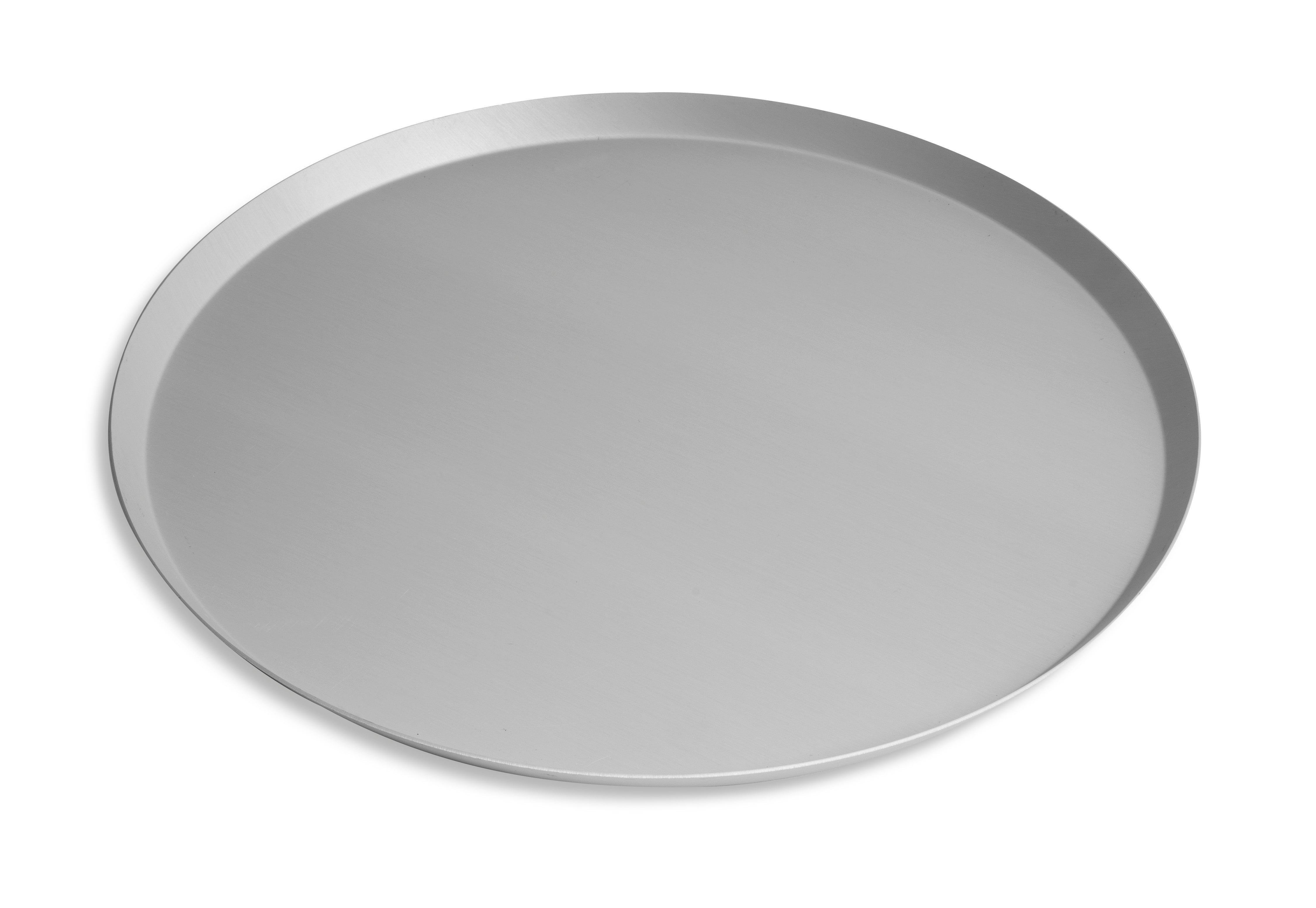 18" Solid Press-Cut Pizza Pan with Clear Coat Anodized Finish