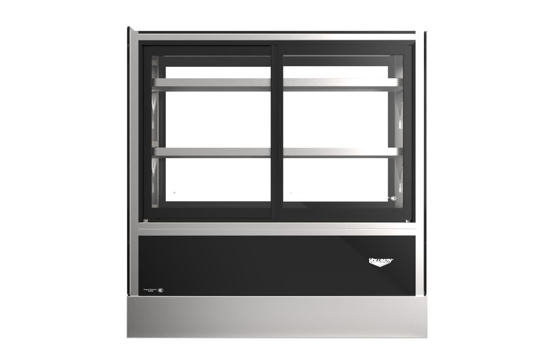 36-Inch-Wide 120-Volt Cubed-Glass Countertop Refrigerated Deli Display Case with Self-Serve and Rear Access