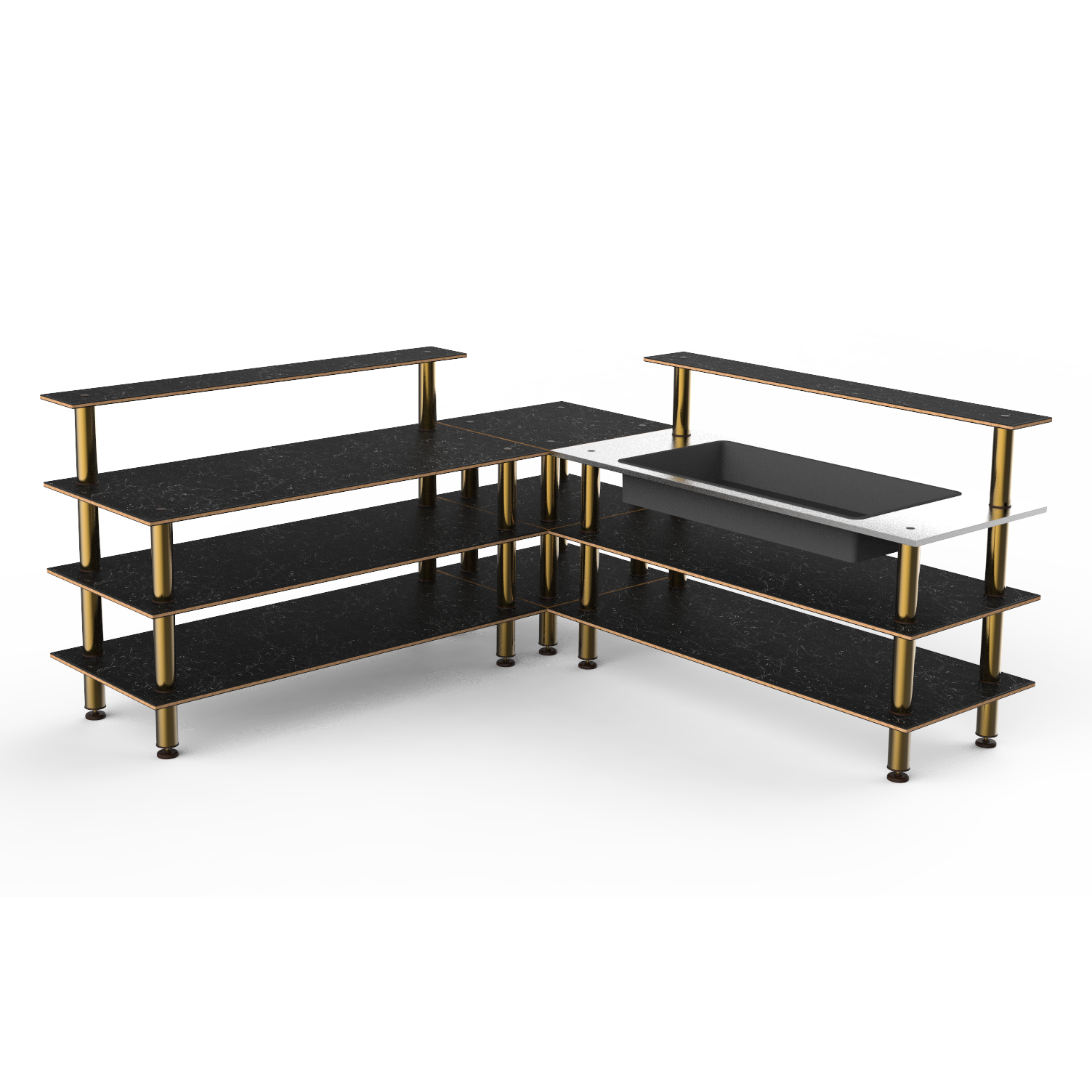 Cooling Corner Station L 100.5" W 100.5" Modular