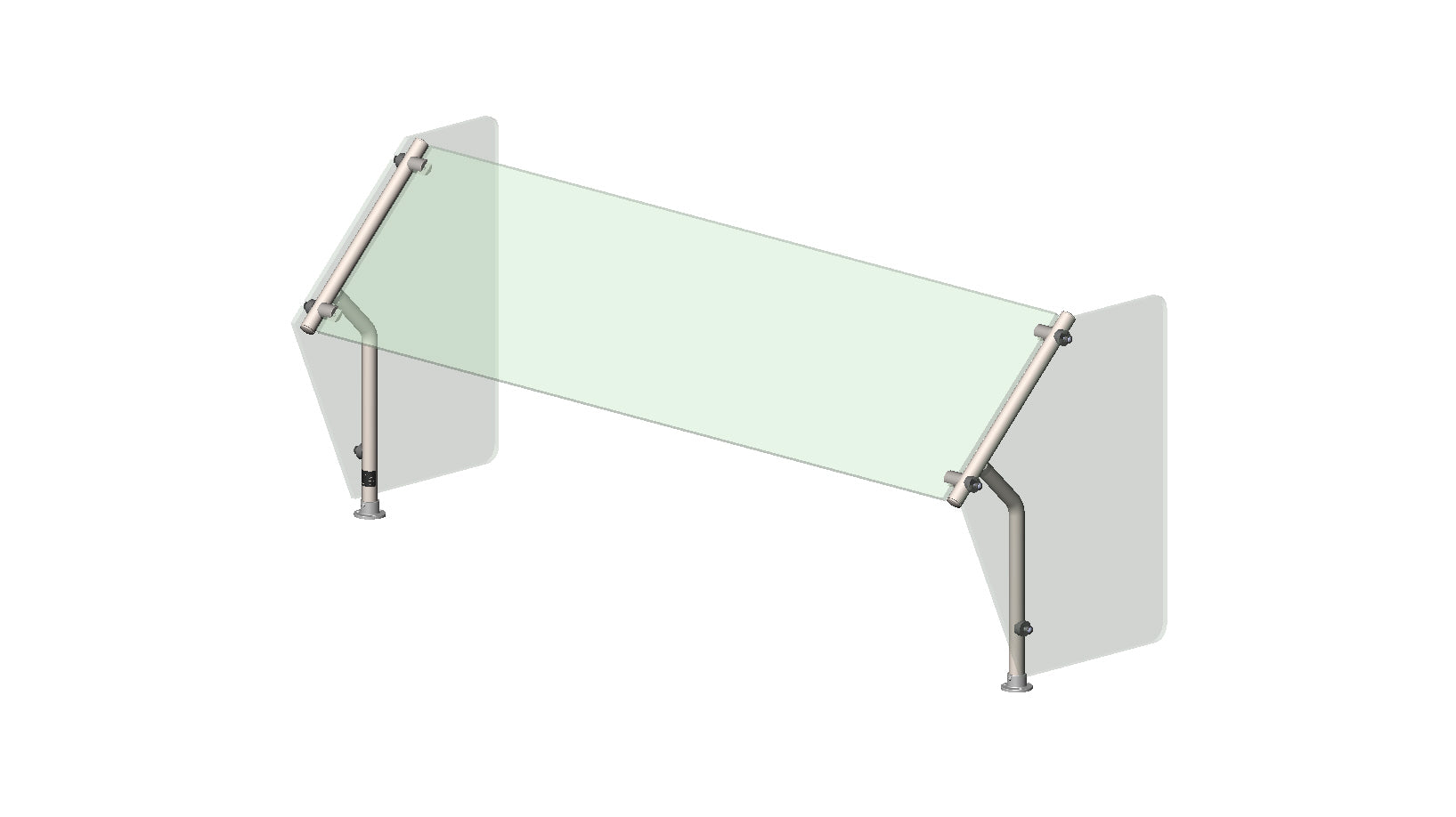 60.25-inch-wide Single-Sided NSF Contemporary Buffet Breath Guard 4-Well/Pan