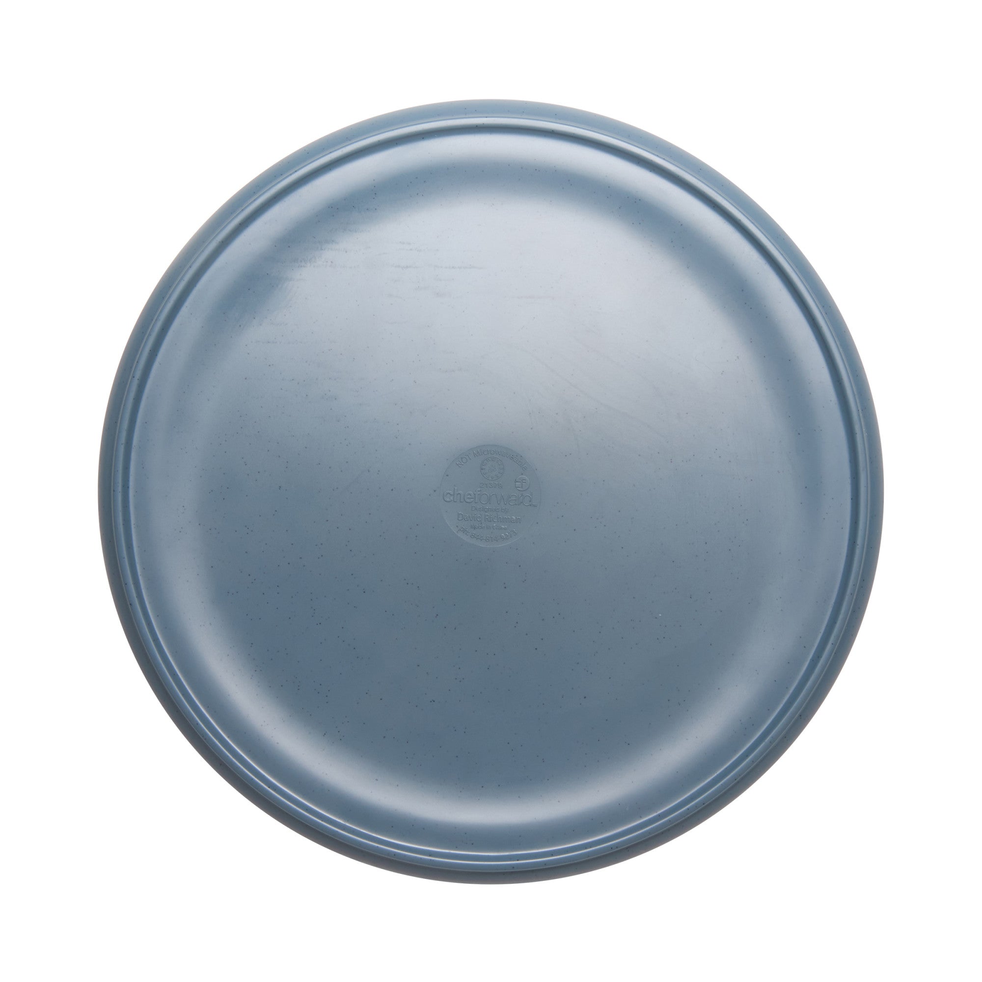 Cheforward Hatch 10.5" Round Melamine Plate, Touch of Honey/Bluejay