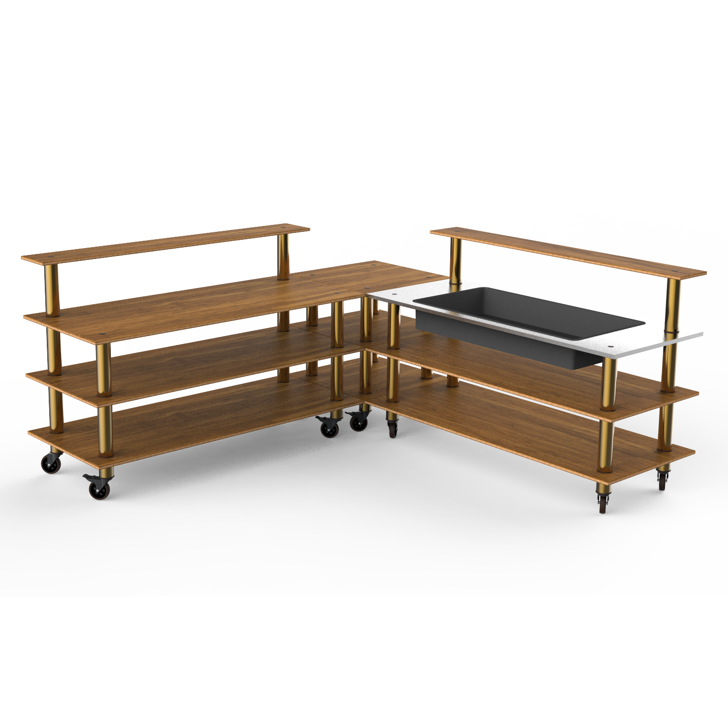 Cooling Corner Station L 100.5" W 100.5" Modular