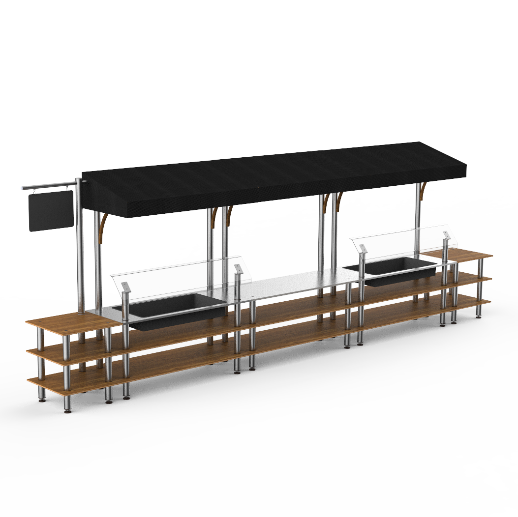Pro Fish Market Station L 130.0" W 29.5" Modular
