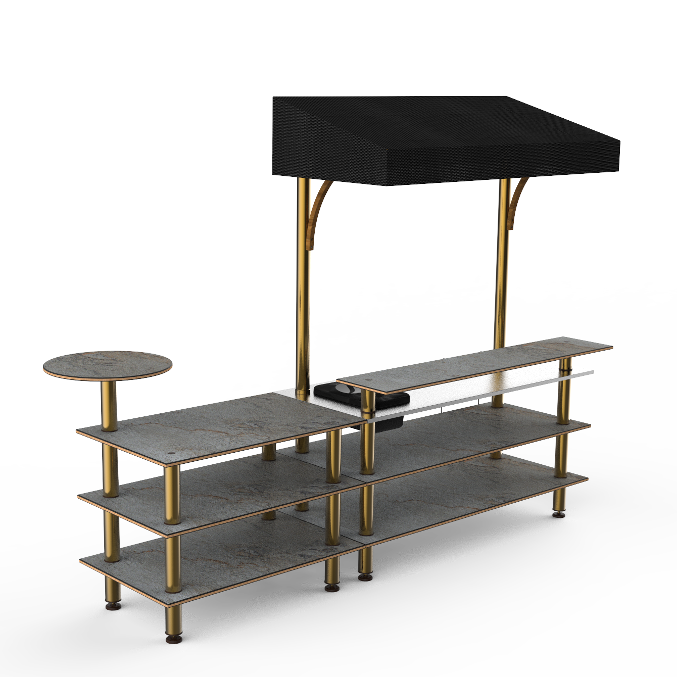 Mixology Bar Station L 126.0" W 41.0" Modular