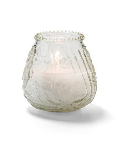 3-3/4"H Clear Glass Knobby Wax Candle Lamp, 60 hours