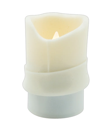 2-5/8"H Ivory Silicone Flameless Lighting Candle Sleeve