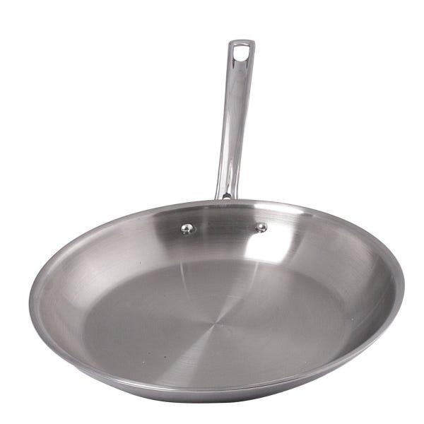 Primo! Fry Pan 8" Round 1 Qt Stainless Steel Aluminum Core
