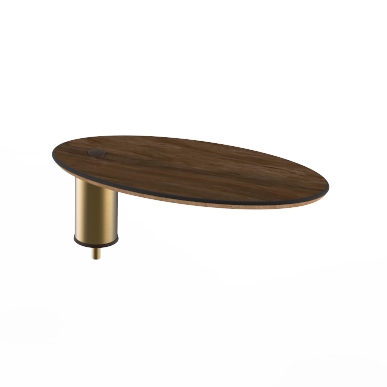 Large Oval Low Display Shelf L 20.0" W 10.0" Modular