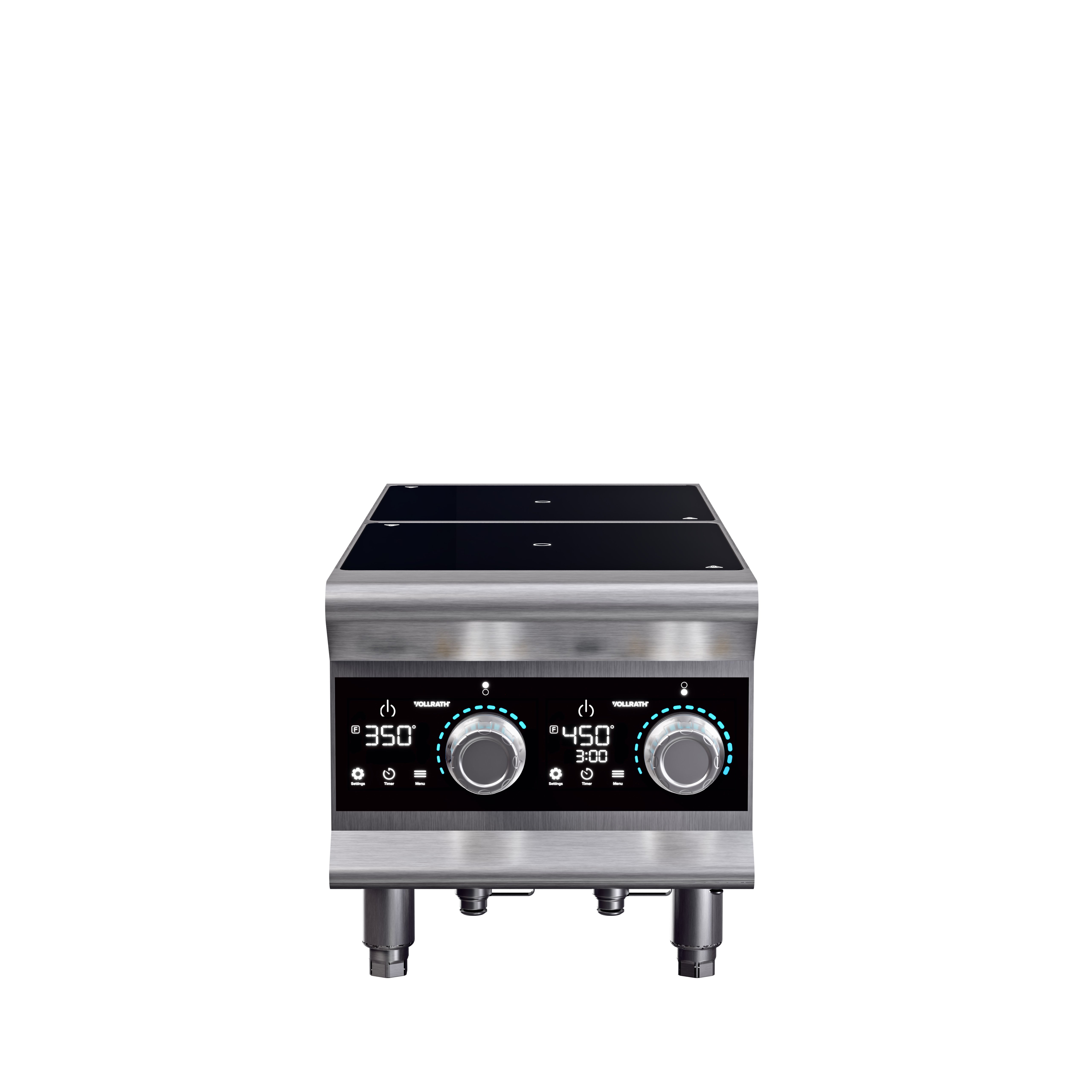 208- To 240V Two-Hob Heavy-Duty induction Range with Temperature Control Probe and Programs