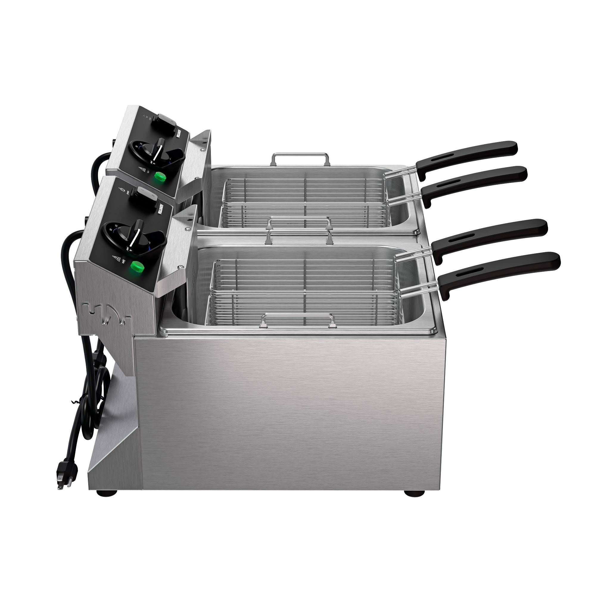 208-240-Volt 10 Lb. Standard-Duty Double-Well Countertop Fryer - Canada