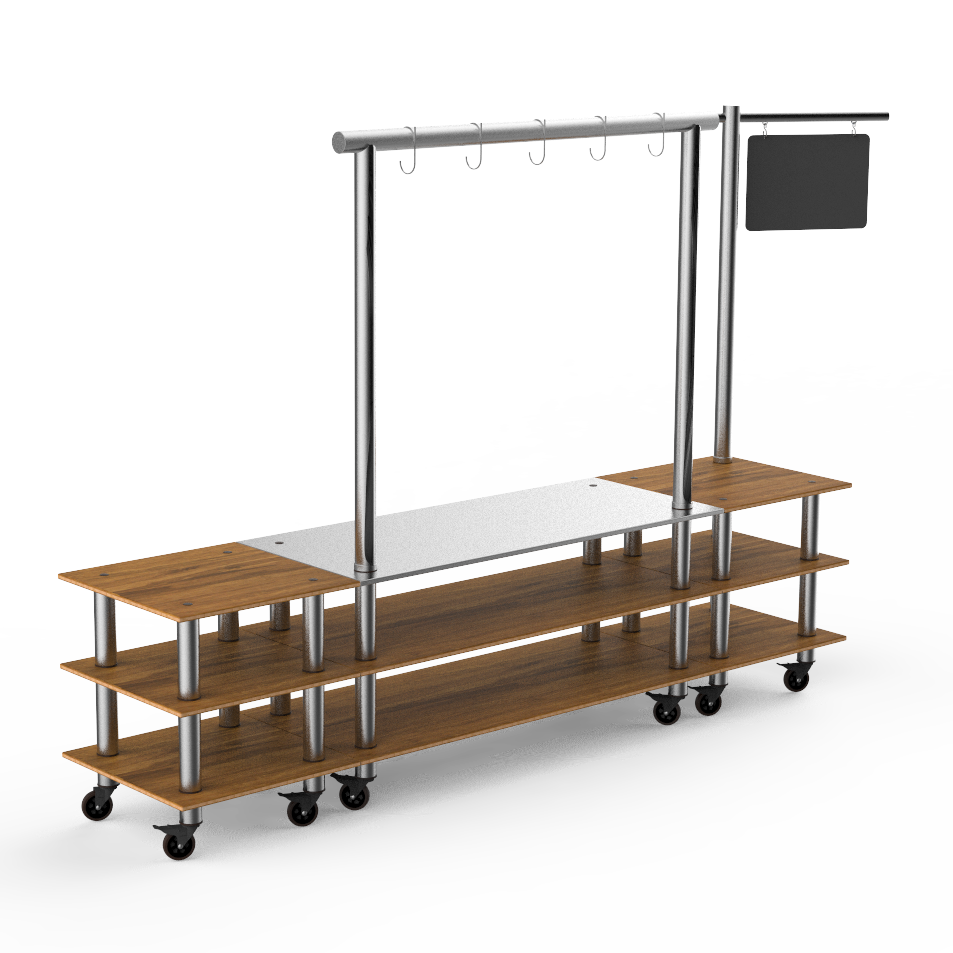 Pro Salsa Bar Station L 130.0" W 29.5" Modular