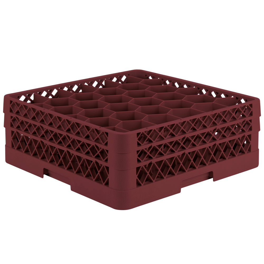 Traex® Full-Size Rack Max® 30 compartment rack with two extenders in Burgundy