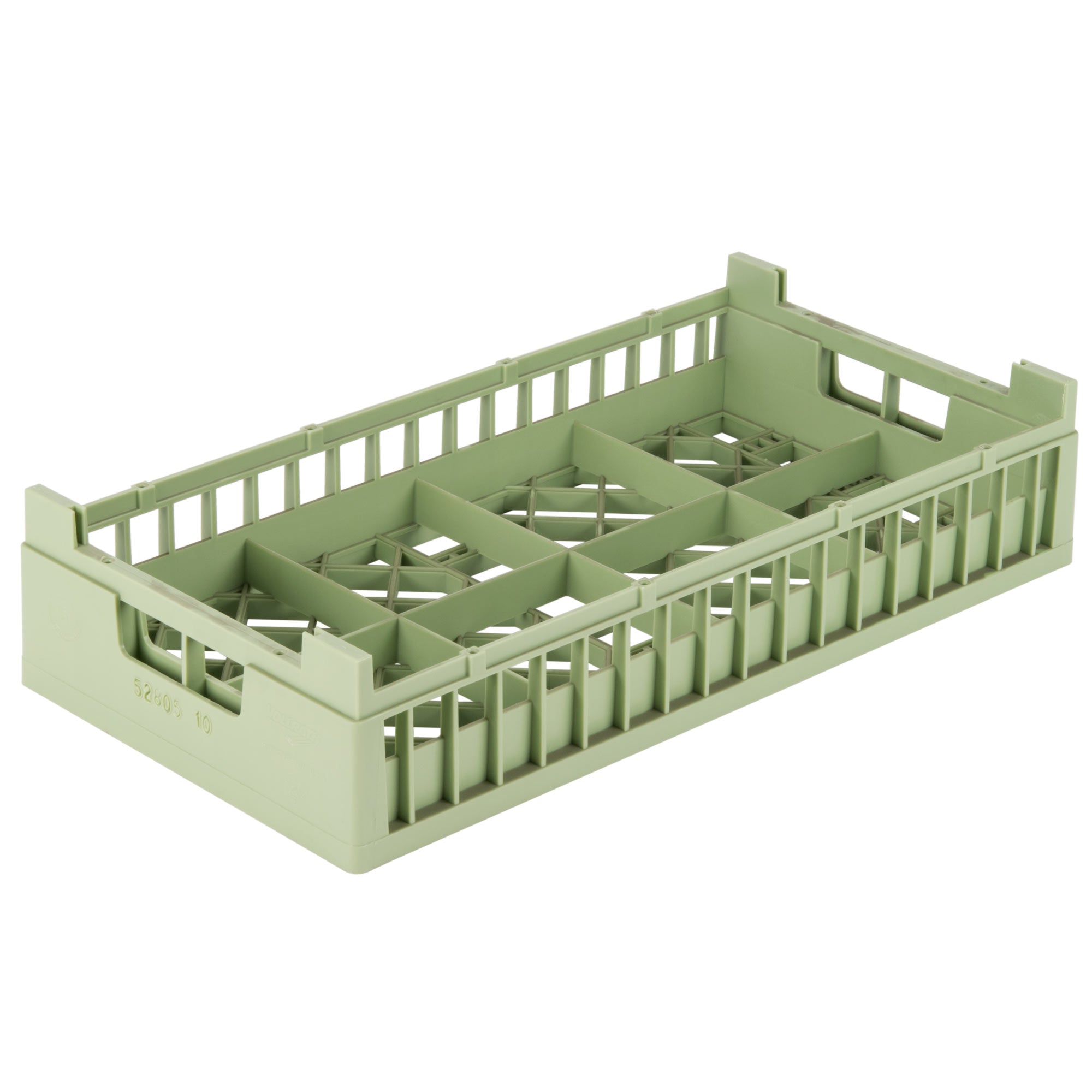 Signature half-size 8 compartment cup rack in Light Green