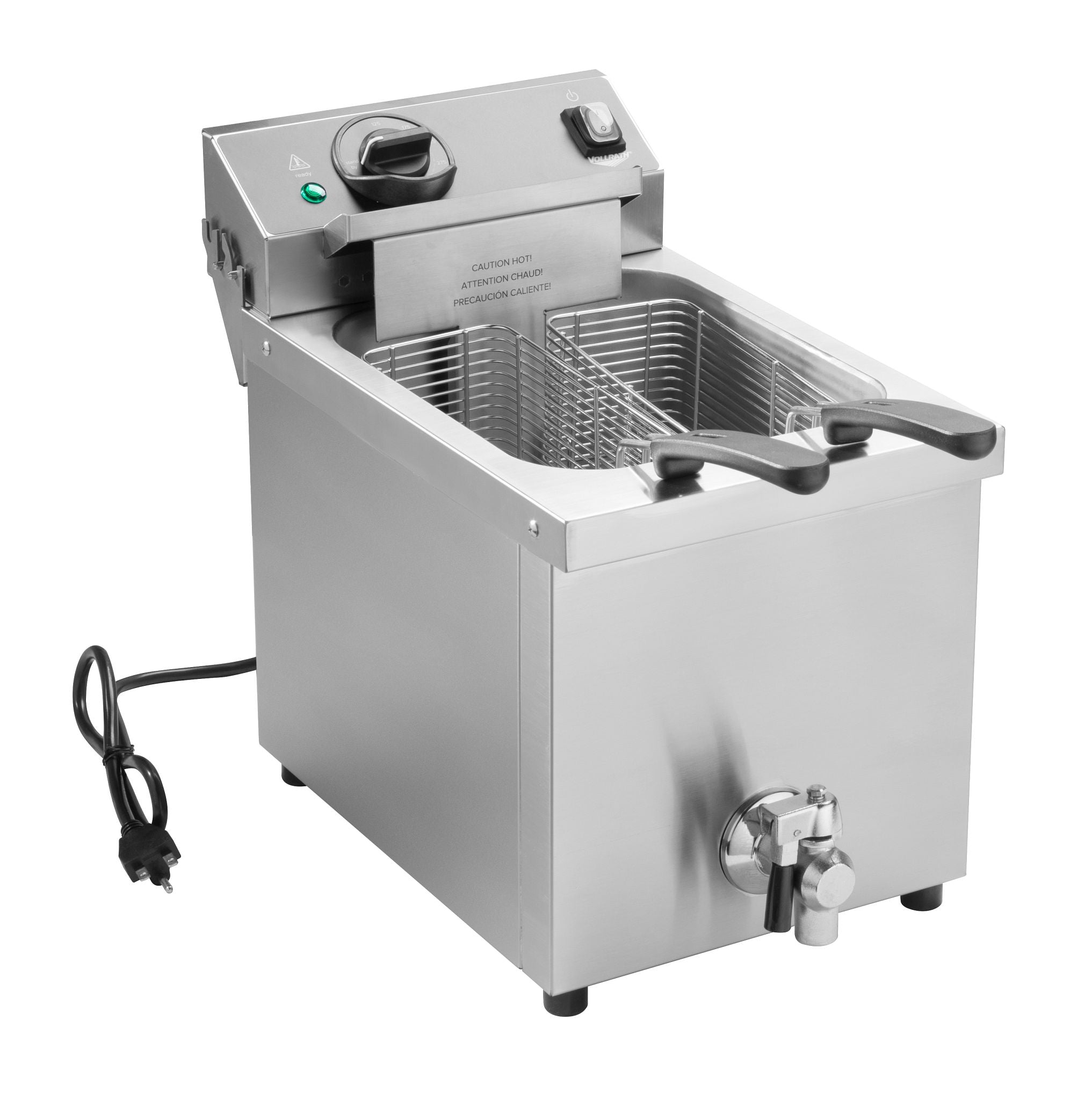 208-280-Volt 15 Lb. Medium-Duty Countertop Fryer with Drain - Canada