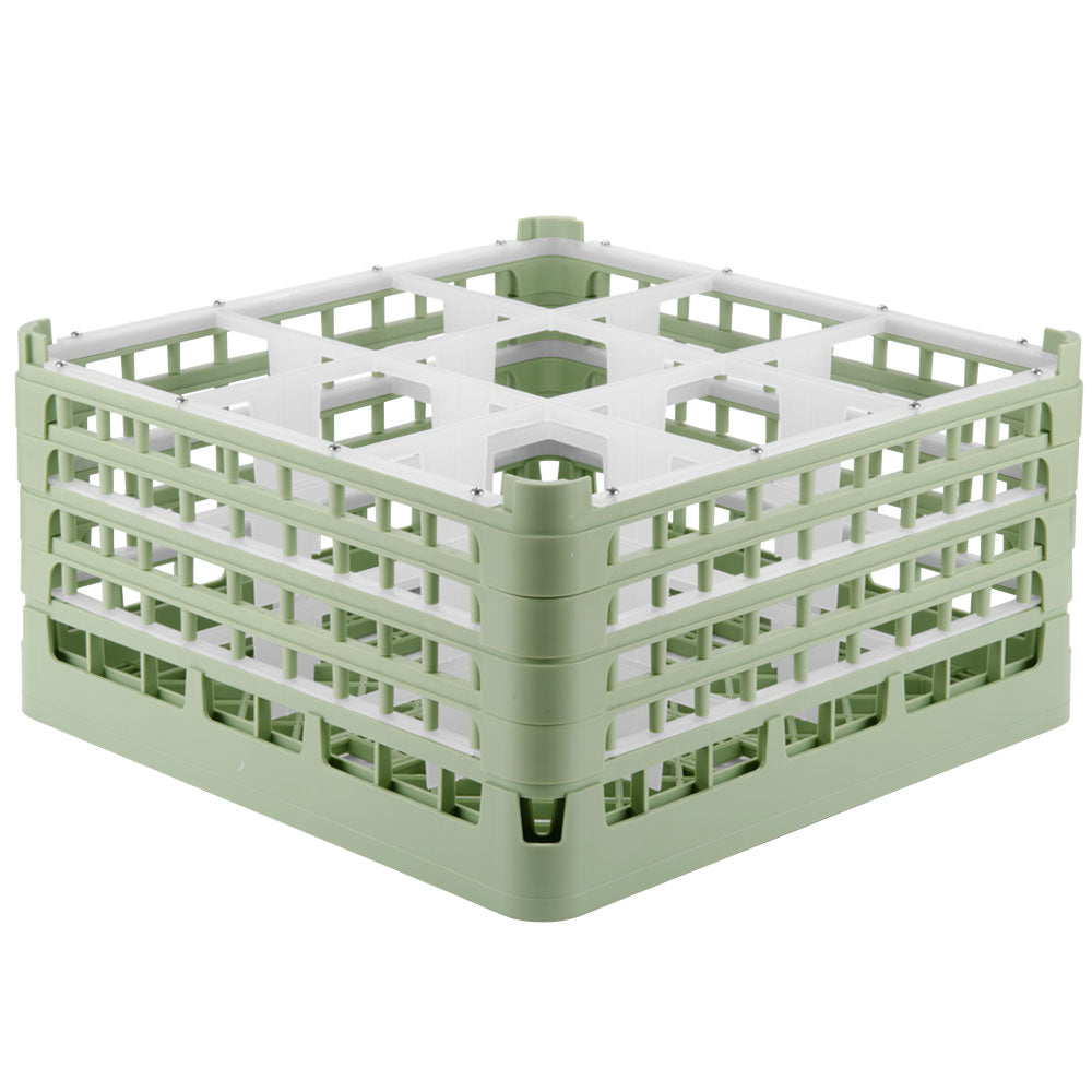 9-compartment XX-tall Signature full-size compartment rack in Light Green and top extender in Light Green