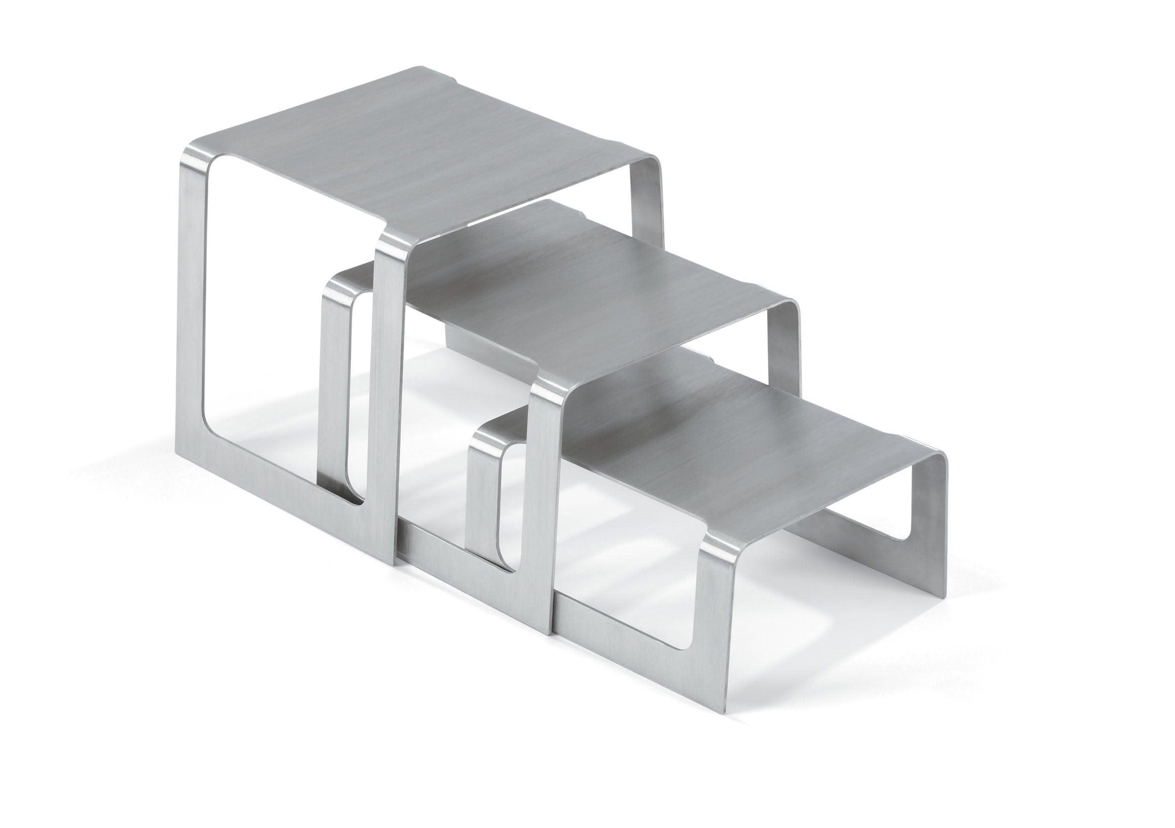 Square bent brushed stainless steel buffer riser set – Sam Tell Shop Site