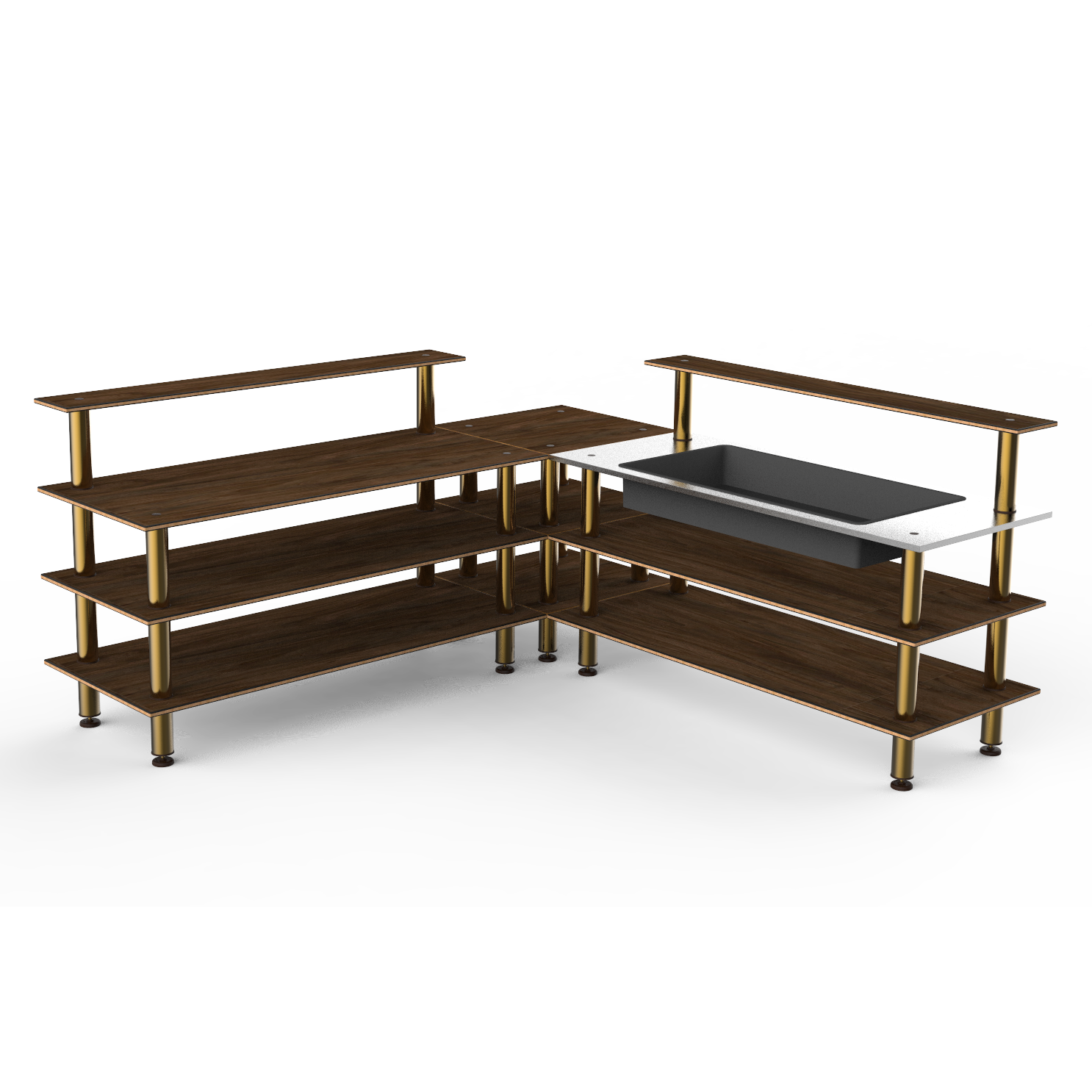 Cooling Corner Station L 100.5" W 100.5" Modular
