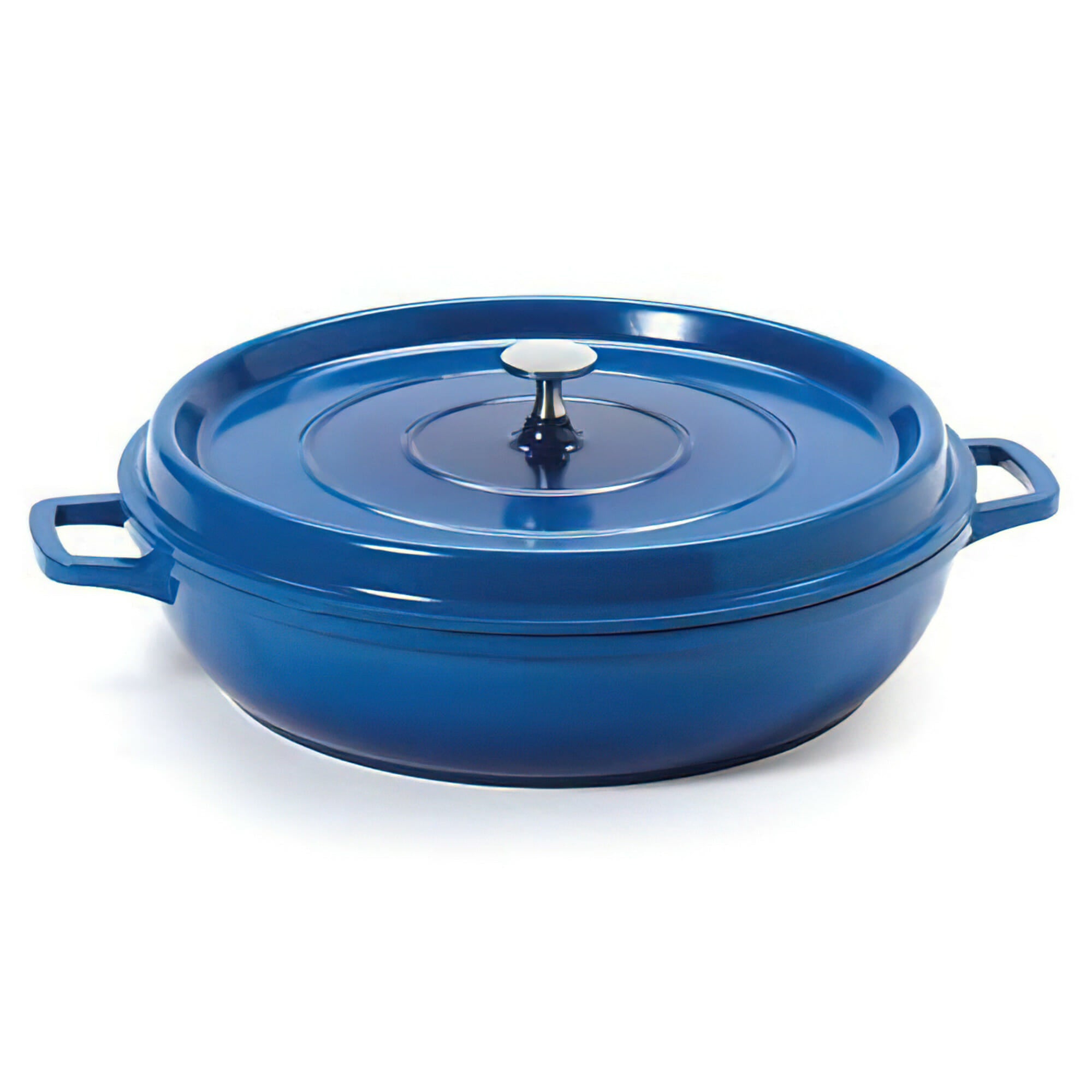 Heiss™ 7.5 qt. Round Braiser Pan with Lid, Cobalt Blue