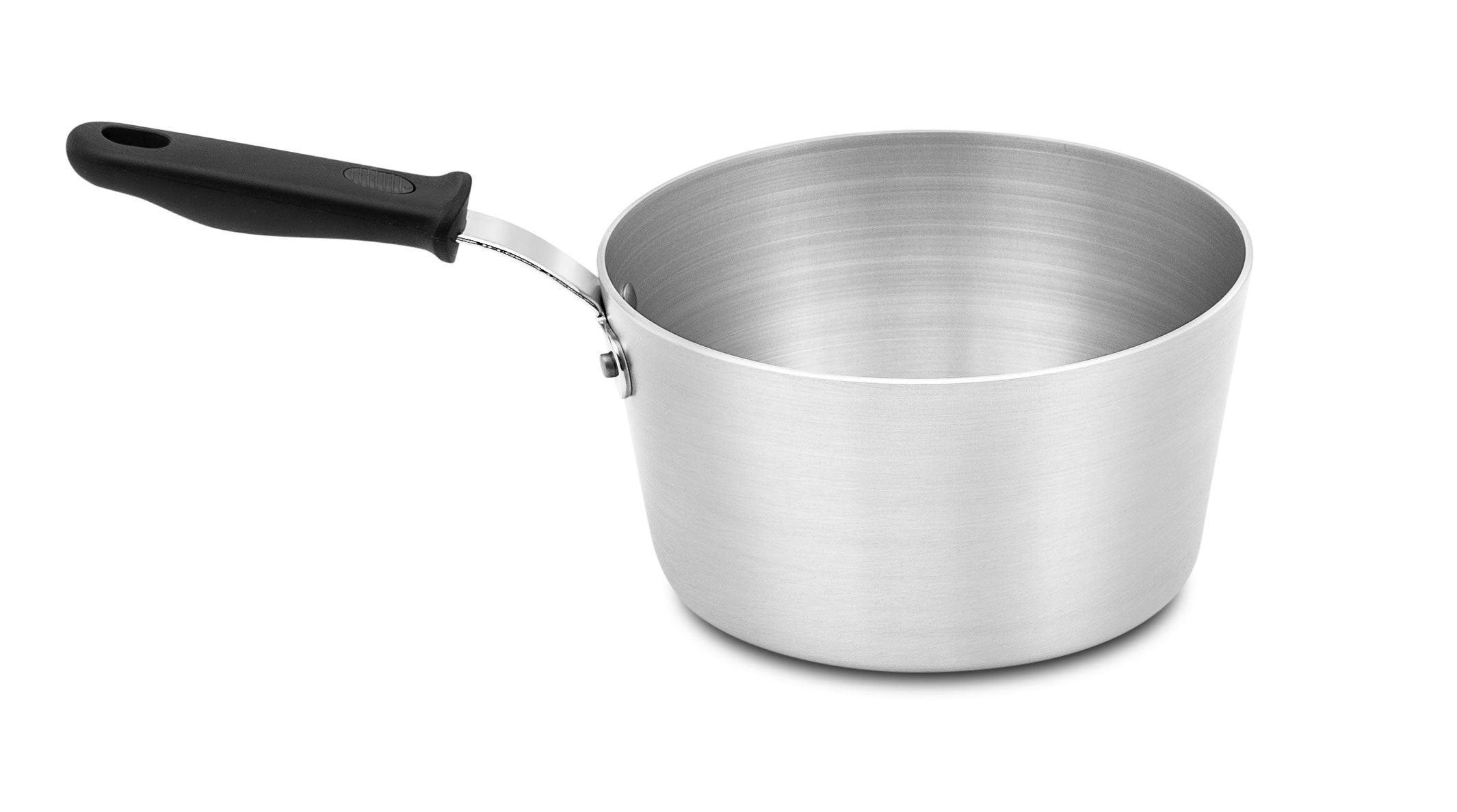 2 ¾-Quart Wear-Ever® Tapered Aluminum Saucepan with Natural Finish and Silicone Handle