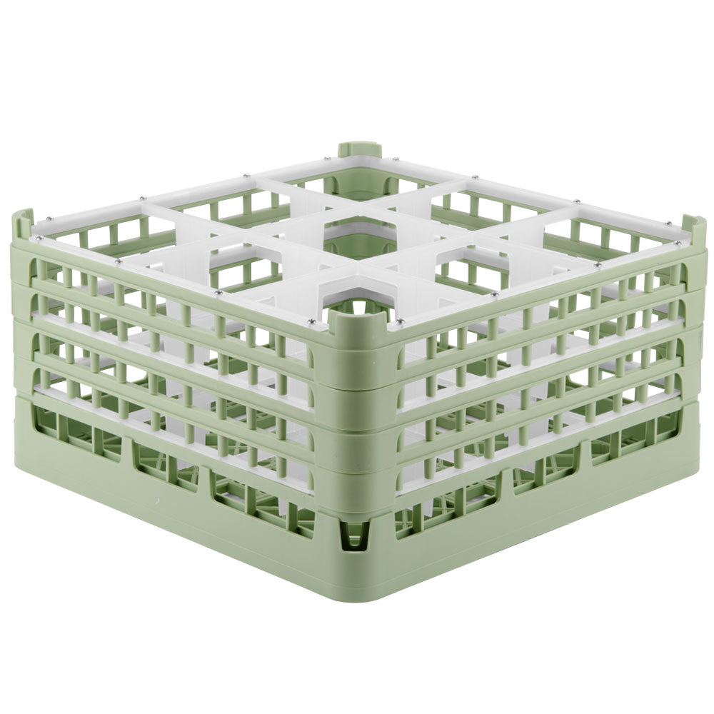 9-compartment XX-tall plus Signature full-size compartment rack in Light Green and top extender in Light Green