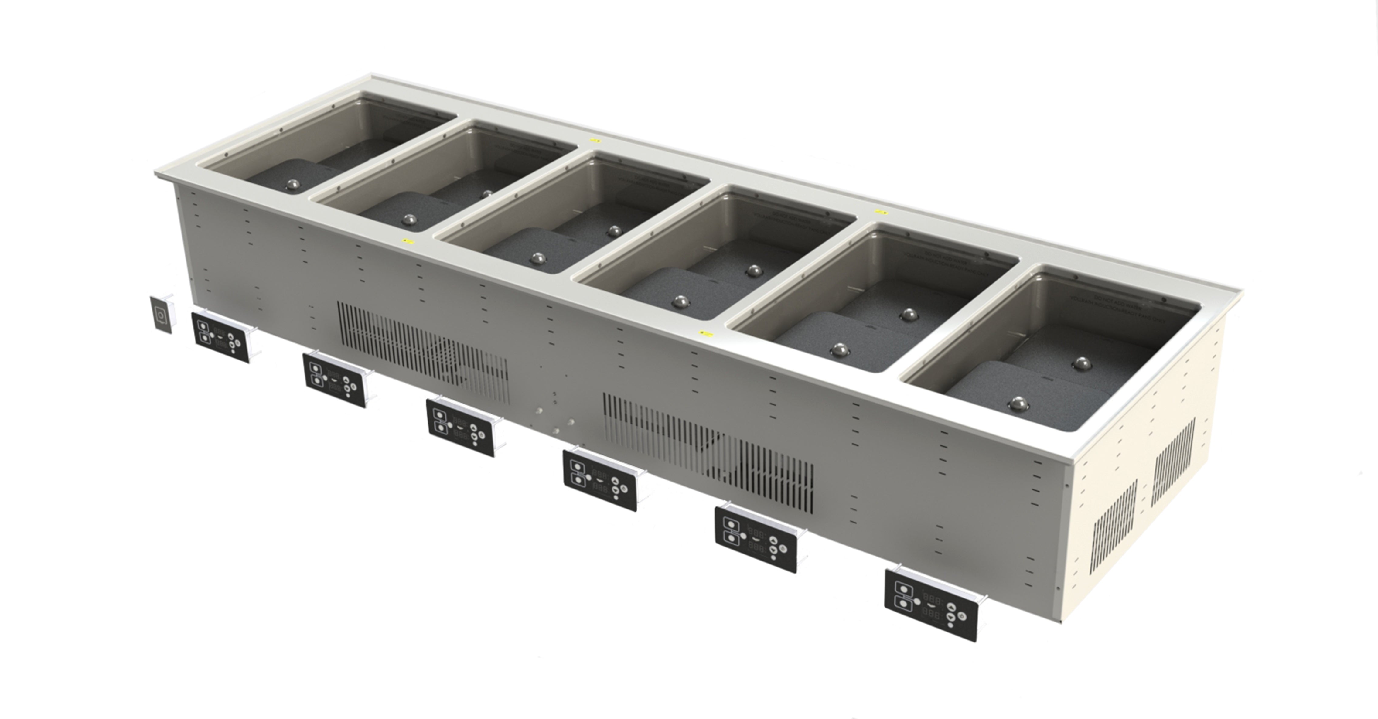 Six-Well 208- To 240-Volt Modular Drop-In Dry Induction Hot Well with Flat Flange