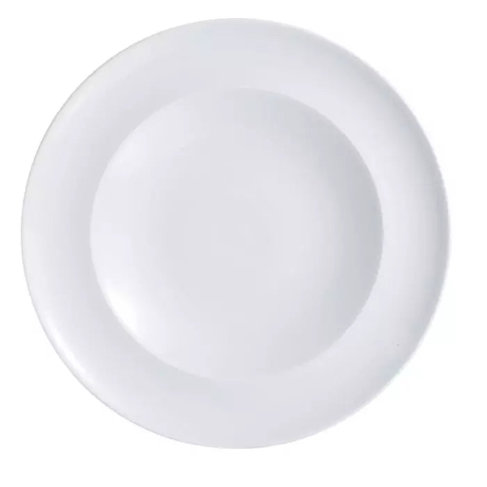 Service Plate, 12-1/4" dia., round, wide rim, Aluminite material
