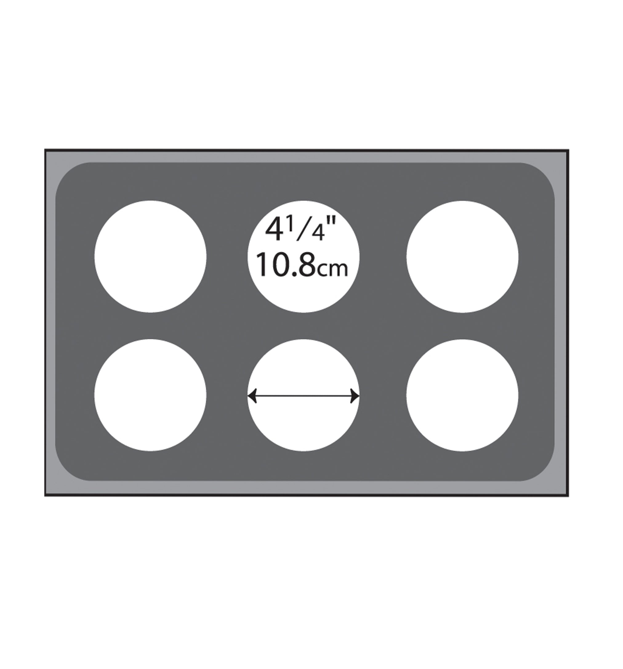 Adaptor Plate - Stainless - Six Opening (6) 4 1/4 IN Diameter