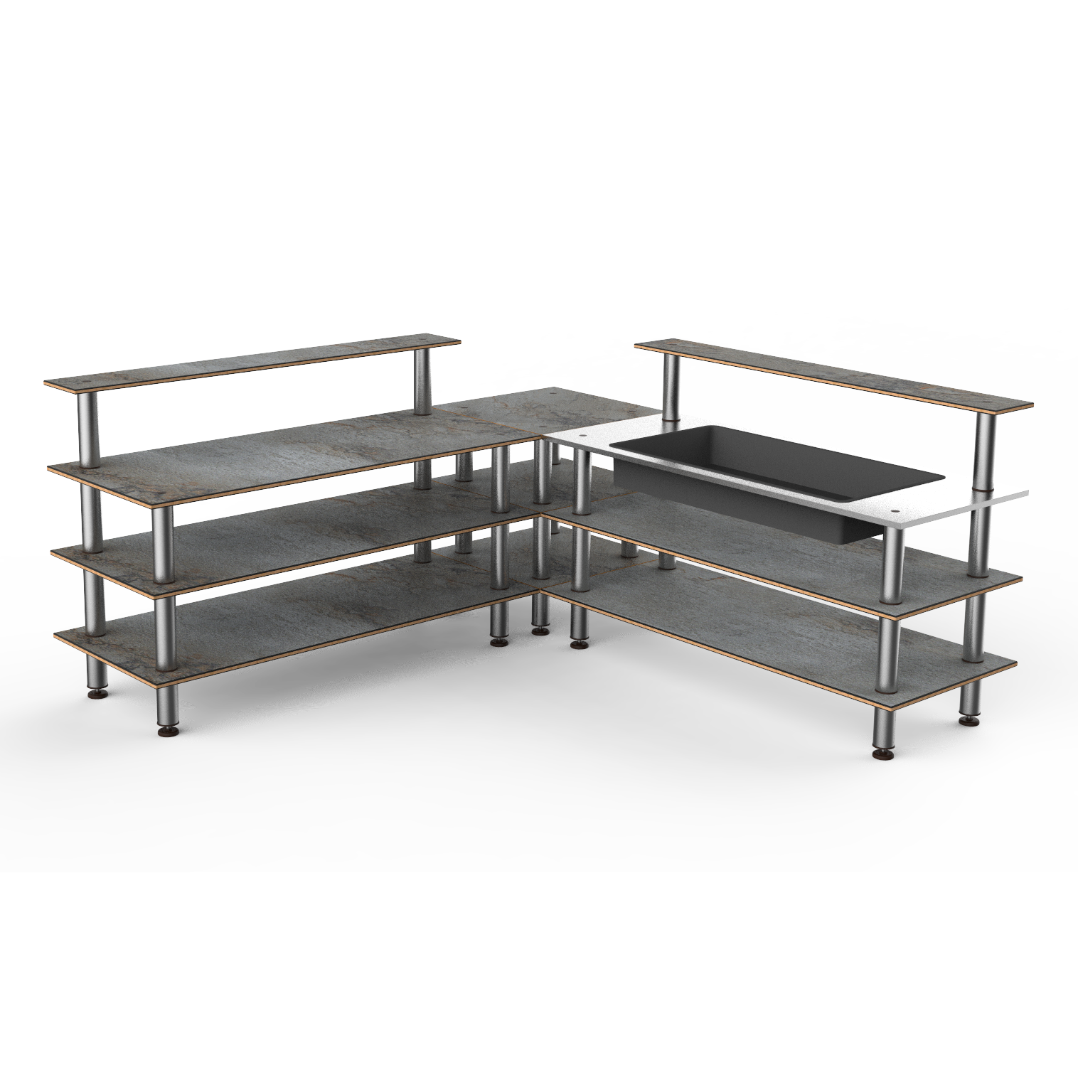 Cooling Corner Station L 100.5" W 100.5" Modular