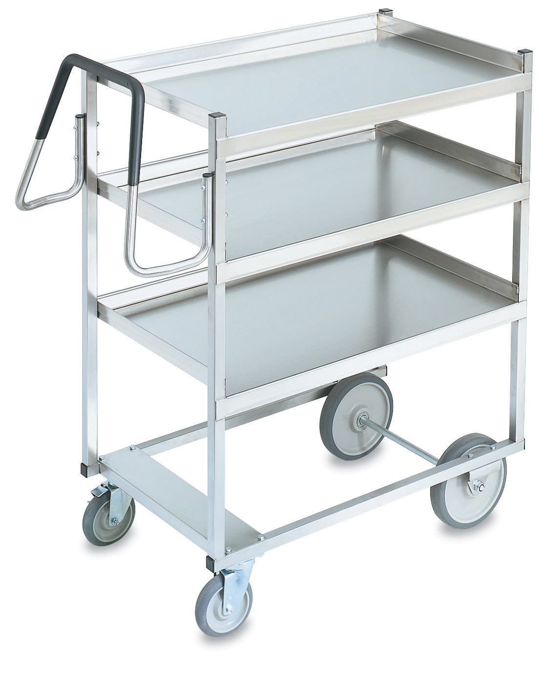Heavy-Duty Stainless Steel Carts - 3 shelf Ergonomic