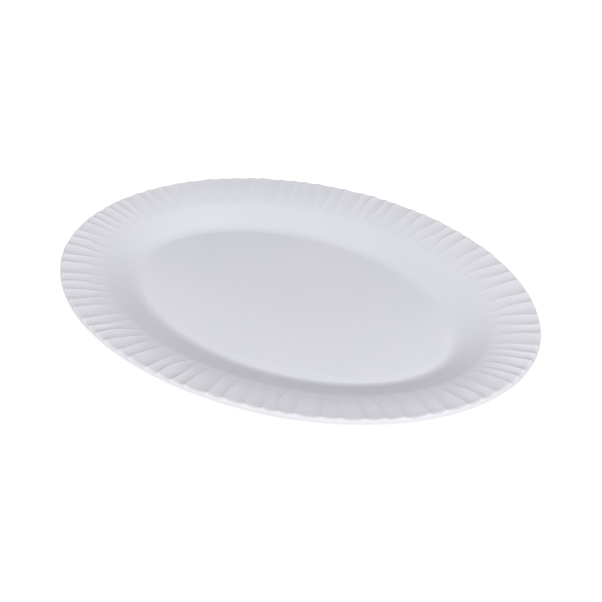 Riva Maris 18" x 13" Oval Melamine Platter, White
