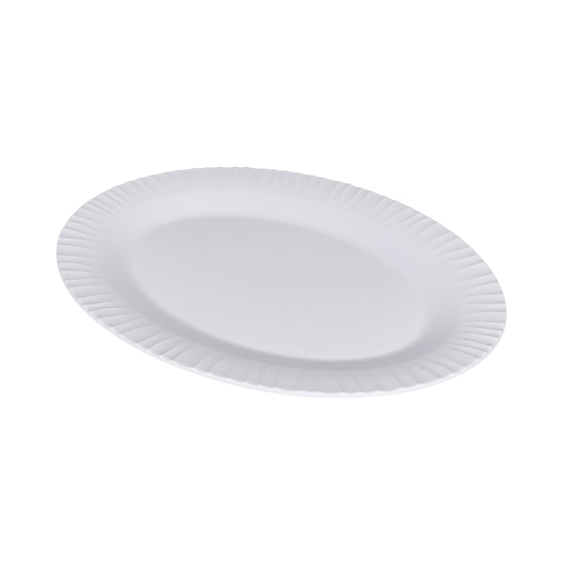 Riva Maris 18" x 13" Oval Melamine Platter, White
