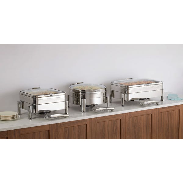 Full Size Stainless Steel Chafer Stand for 10 qt, Radiance Induction Buffet Server