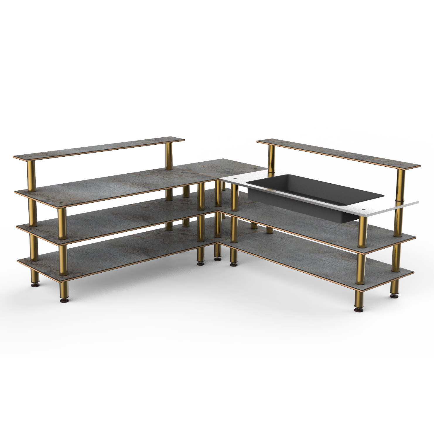 Cooling Corner Station L 100.5" W 100.5" Modular