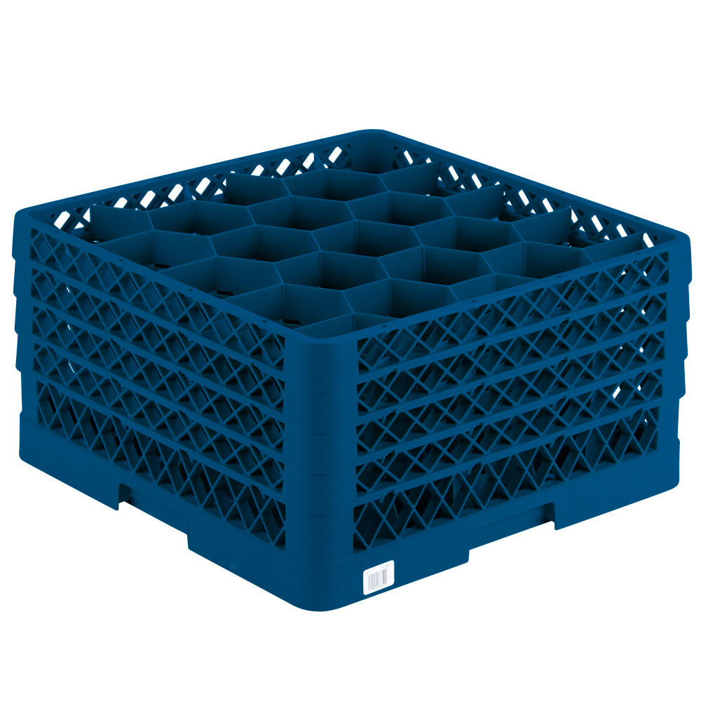 Traex® Full-Size Rack Max® Compartment Racks with 20 Hexagon shaped compartments and four extenders in Royal Blue
