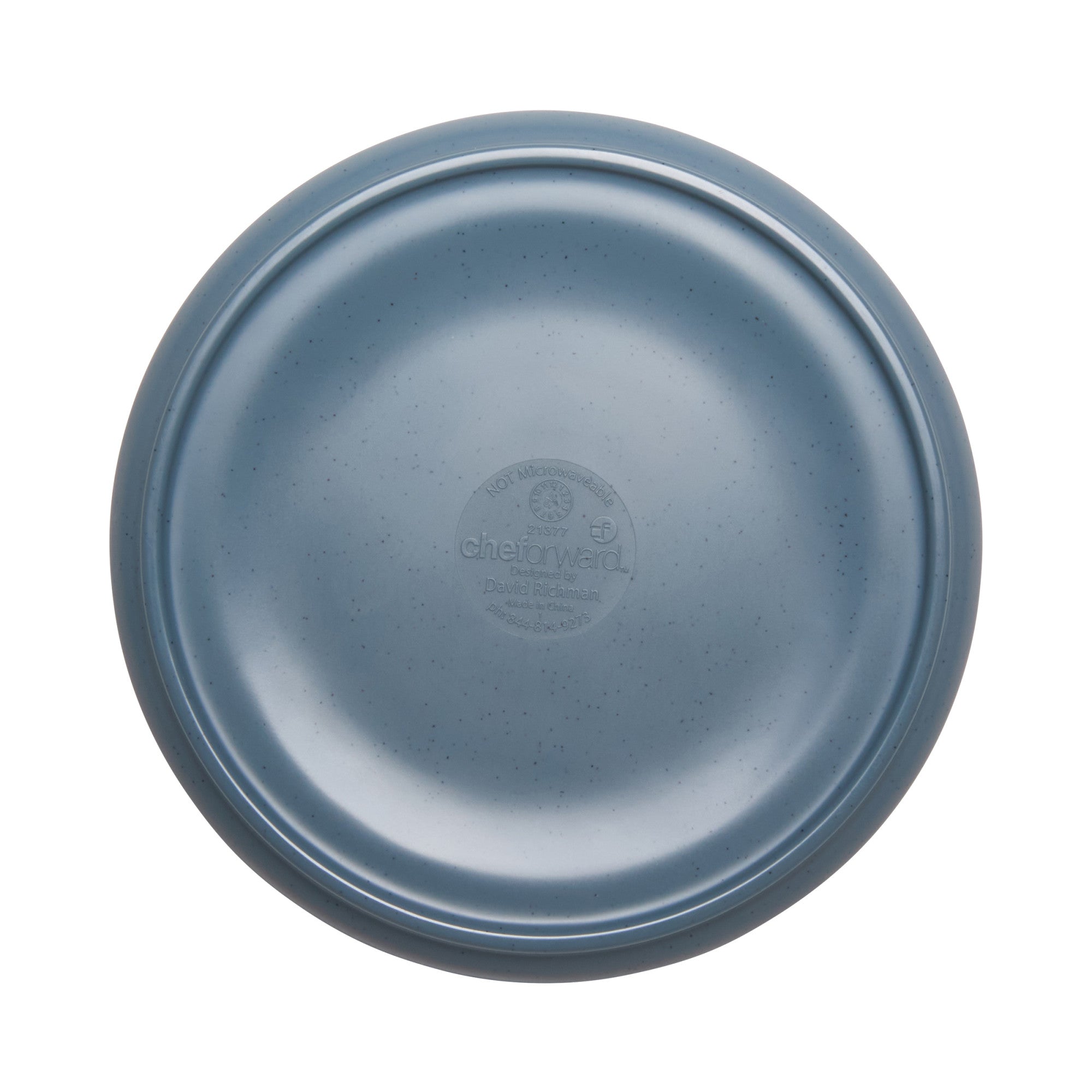 Cheforward Hatch 6.5" Round Melamine Plate, Touch of Honey/Bluejay