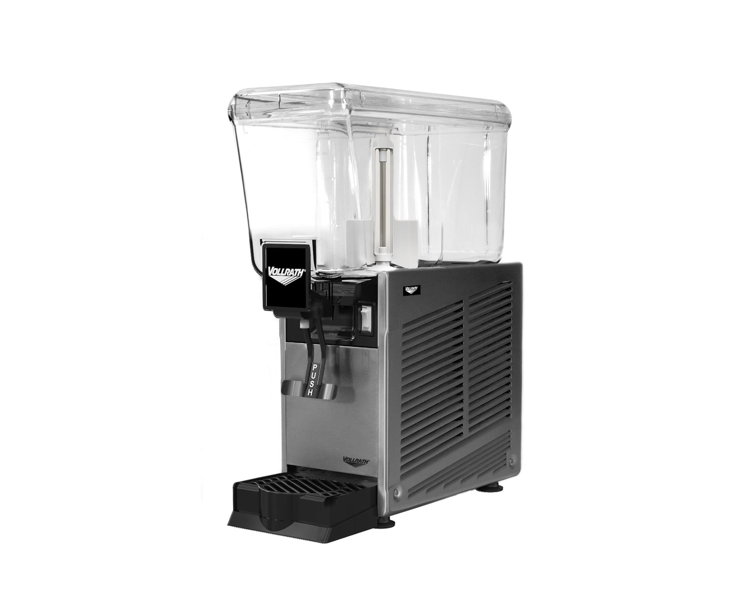 Refrigerated Beverage Dispenser with One 3.17-Gallon Bowl and Stirring Paddle Circulation, 115V