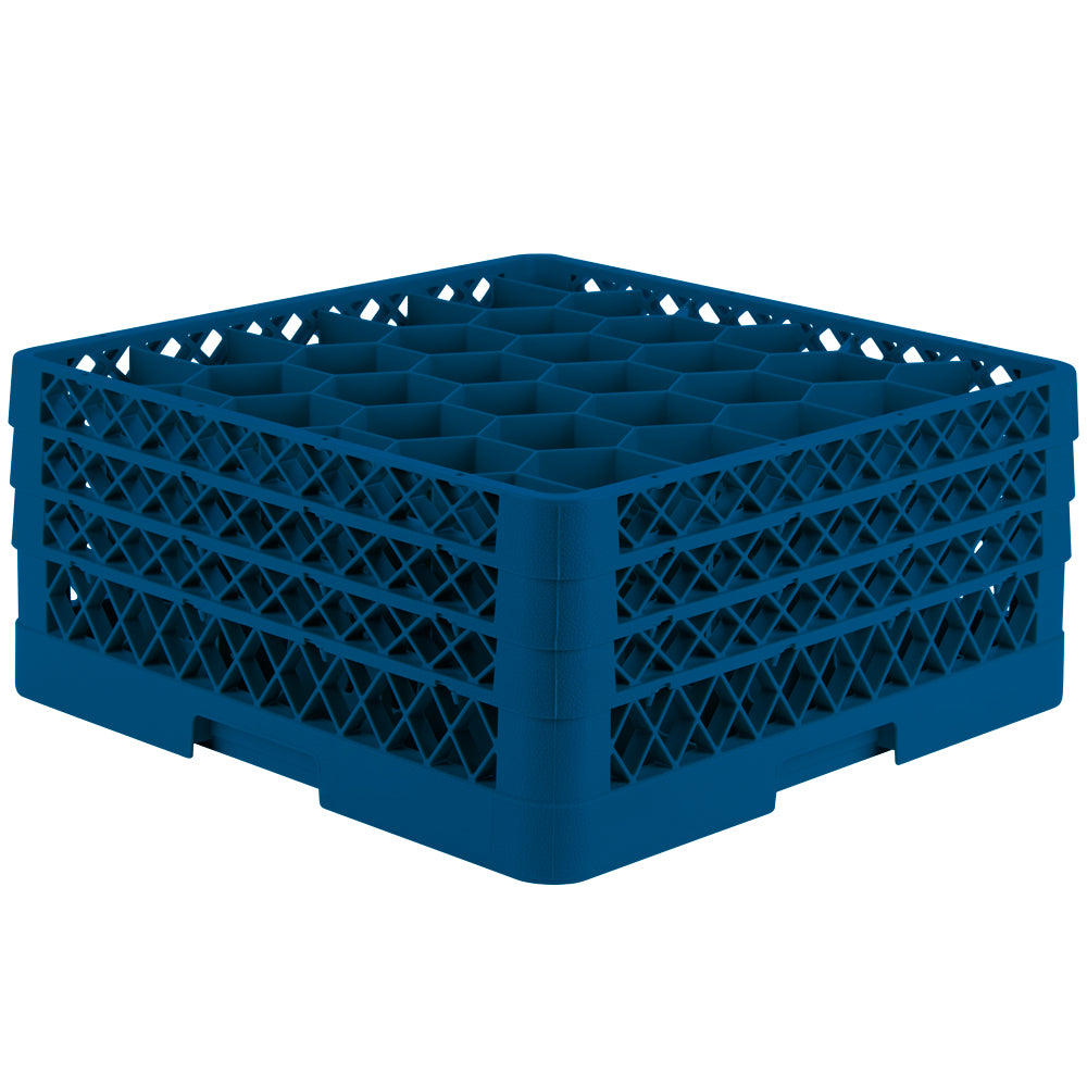 Traex® Full-Size Rack Max® 30 compartment rack with three extenders in Royal Blue