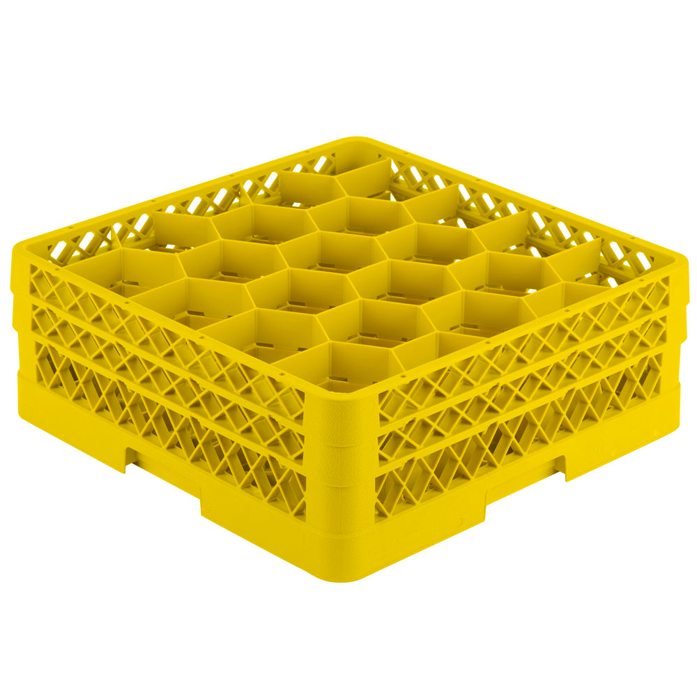 Traex® Full-Size Rack Max® Compartment Racks with 20 Hexagon shaped compartments and two extenders in Yellow