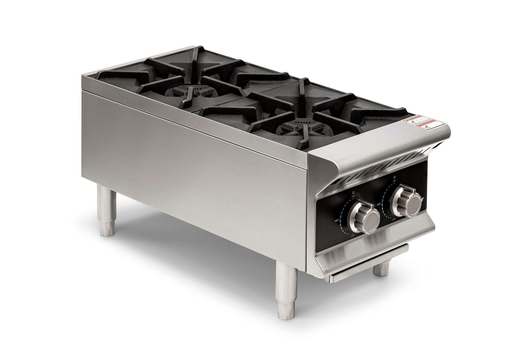 12-Inch 2-Burner Countertop Gas Hot Plate
