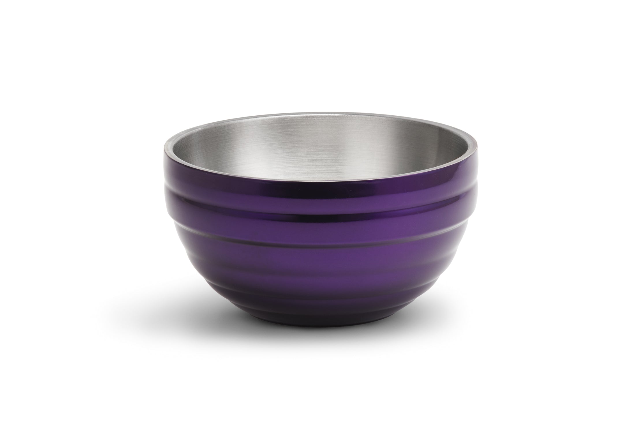 Round Colored Double-Wall Insulated Serving Bowl in Passion Purple - 3.4 QT